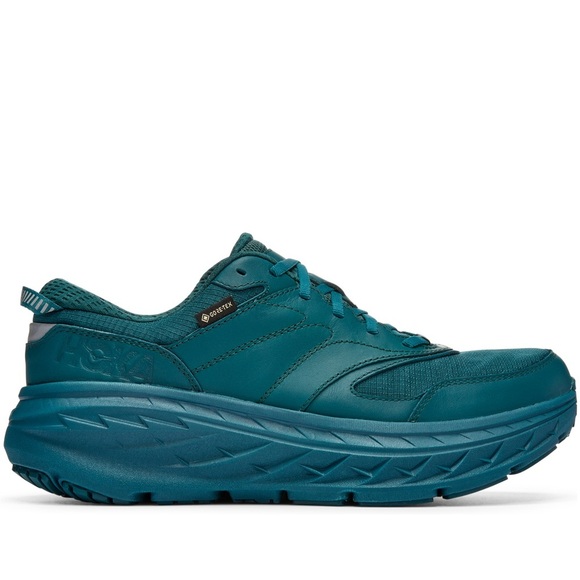 NWT Hoka Bondi L Leather GTX GoreTex U Unisex Deep Teal Blue